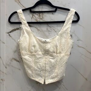 Cotton Candy LA- Cotton Lace Corset (Cream Lace Sleeveless Top)